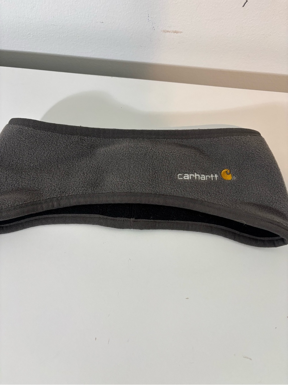 Carhartt Reversible Gray Black Fleece Ear Warmer Headband Warm Winter Casual